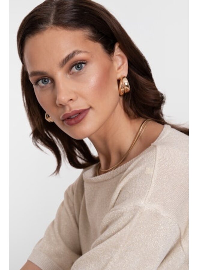 64089-70 720 Geisha Pullover lurex s/sl sand/gold