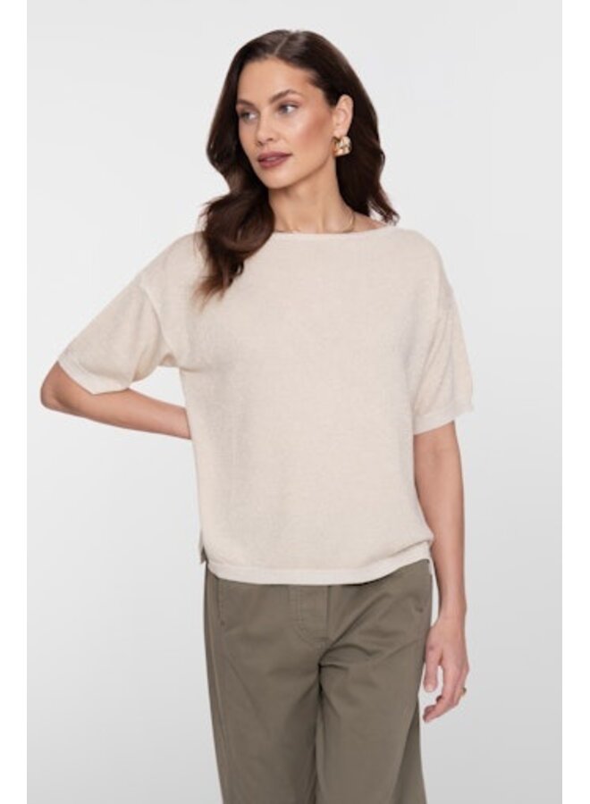 64089-70 720 Geisha Pullover lurex s/sl sand/gold