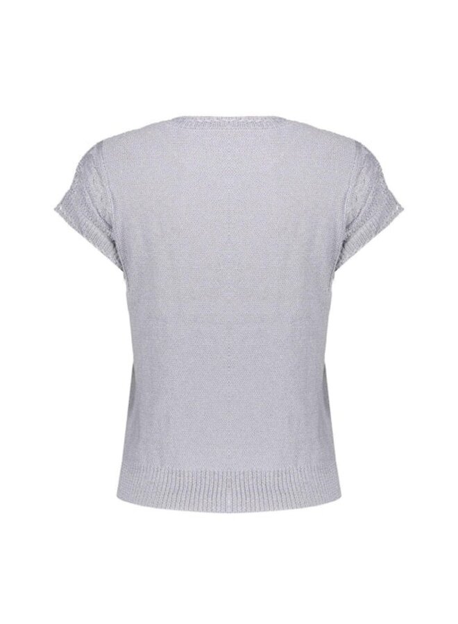 64007-10 920 Geisha Pull lurex light grey/silver lurex