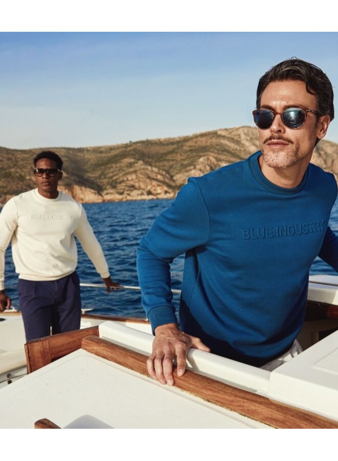 KBIS26-M40 Blue Industry sweater STONE
