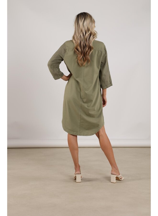 NKS14015 350 Nukus Kate Dress Mix Army