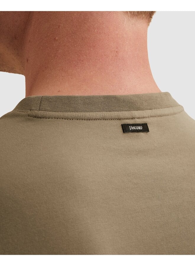 VTSS2602502 8025 Vanguard Short sleeve r-neck cotton elastan jersey Brindle