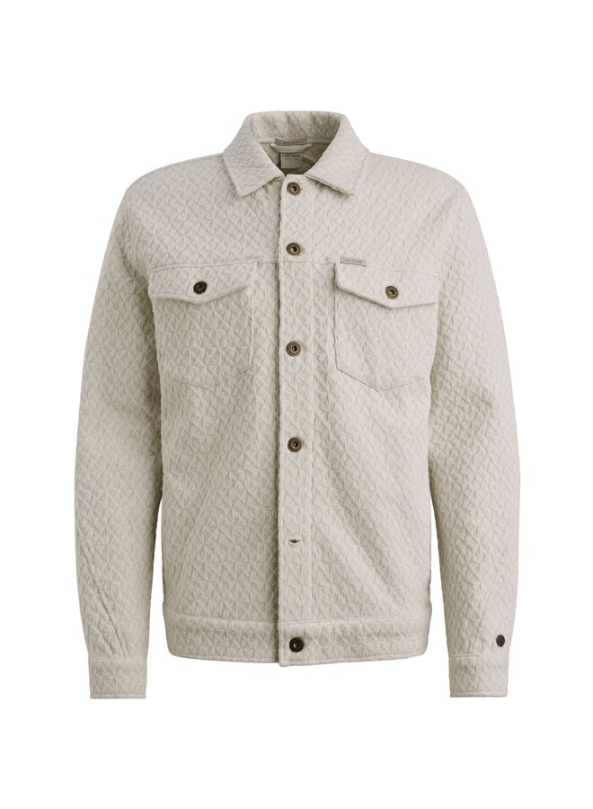 CSW2602404 7178 Cast Iron Button jacket regular fit jacquard White Onyx