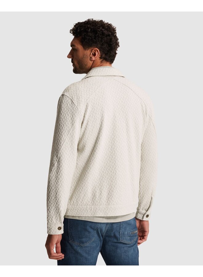 CSW2602404 7178 Cast Iron Button jacket regular fit jacquard White Onyx