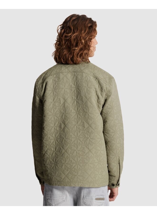 CSI2602214 6478 Cast Iron LONG SLEEVE SHIRT Tech Jacquard solid Dried Sage