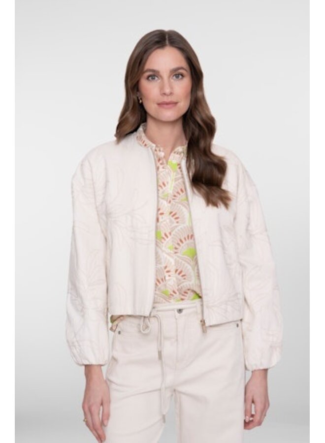 65022-10 718 Geisha Jacket embroidery ecru