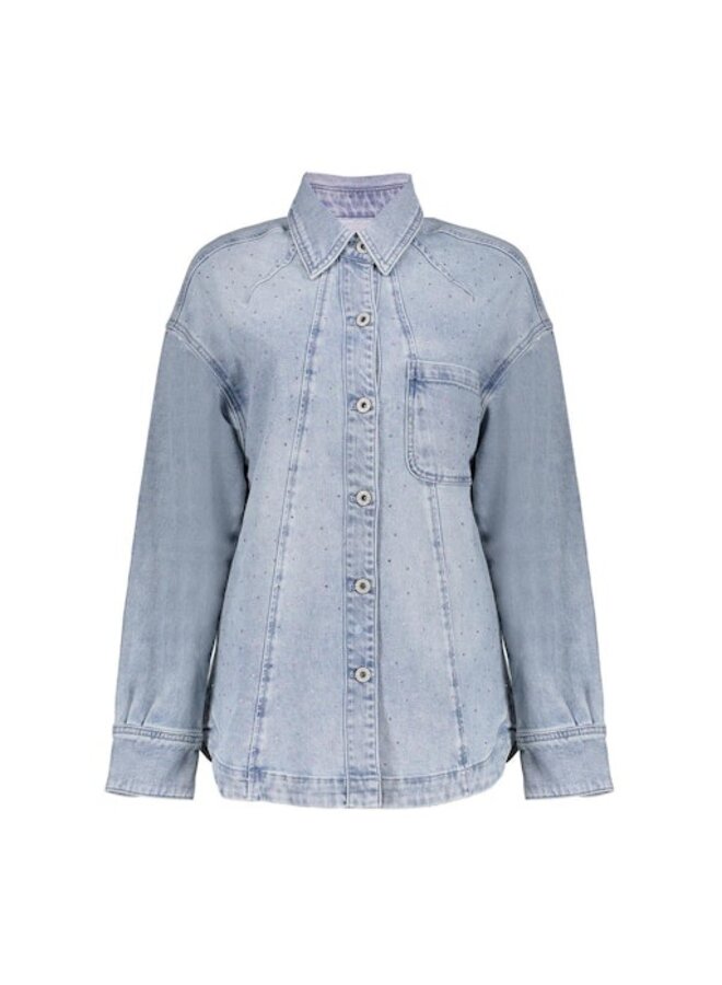 65021-10 830 Geisha Jeans overshirt stones bleached denim stones