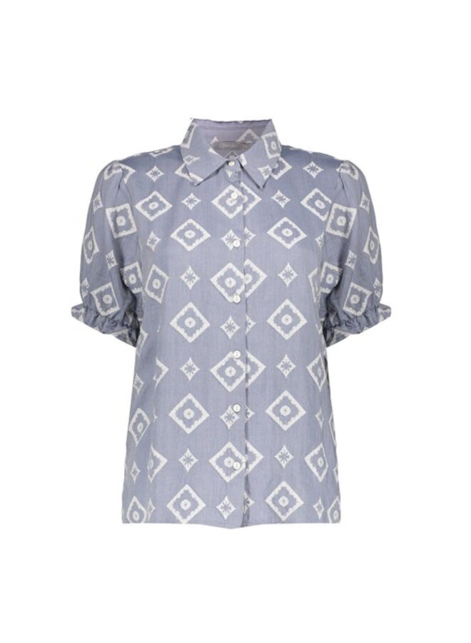 63268-20 625 Geisha blouse blue/ecru