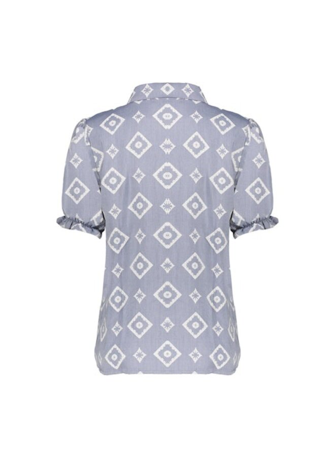 63268-20 625 Geisha blouse blue/ecru