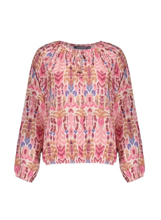 63219-20 420 Geisha top pink/cherry red