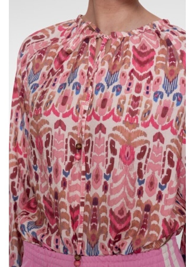 63219-20 420 Geisha top pink/cherry red