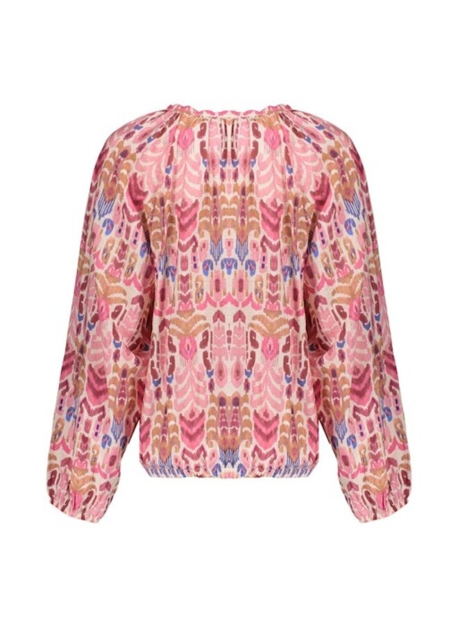 63219-20 420 Geisha top pink/cherry red