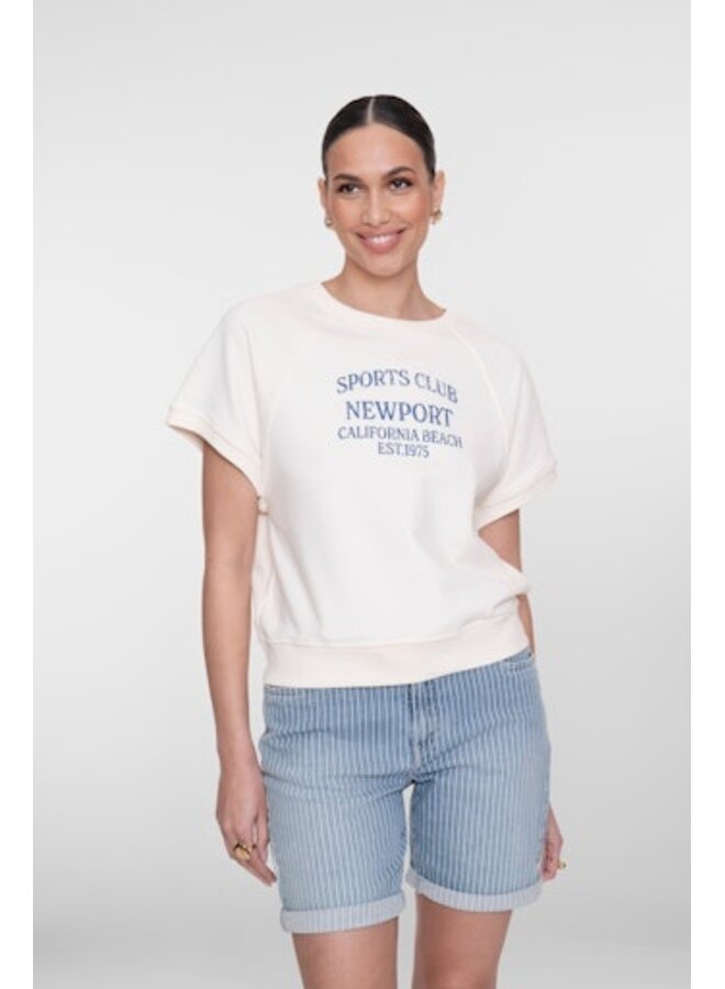 62046-41	 010 Geisha Sweater short sleeves "sports club"	 off-white/jeans blue