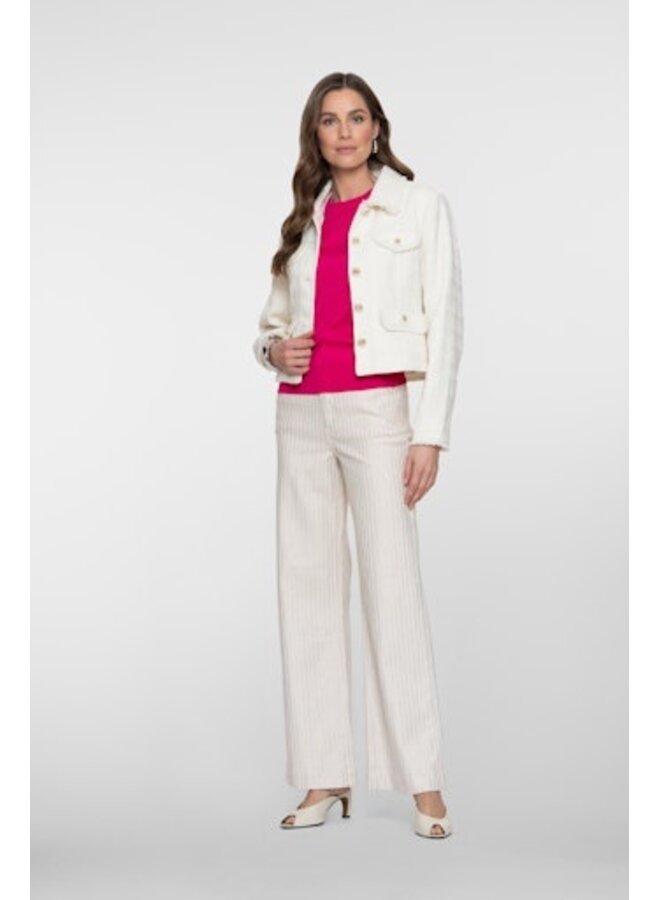 61003-10 718 Geisha Jeans silver stripe ecru/silver