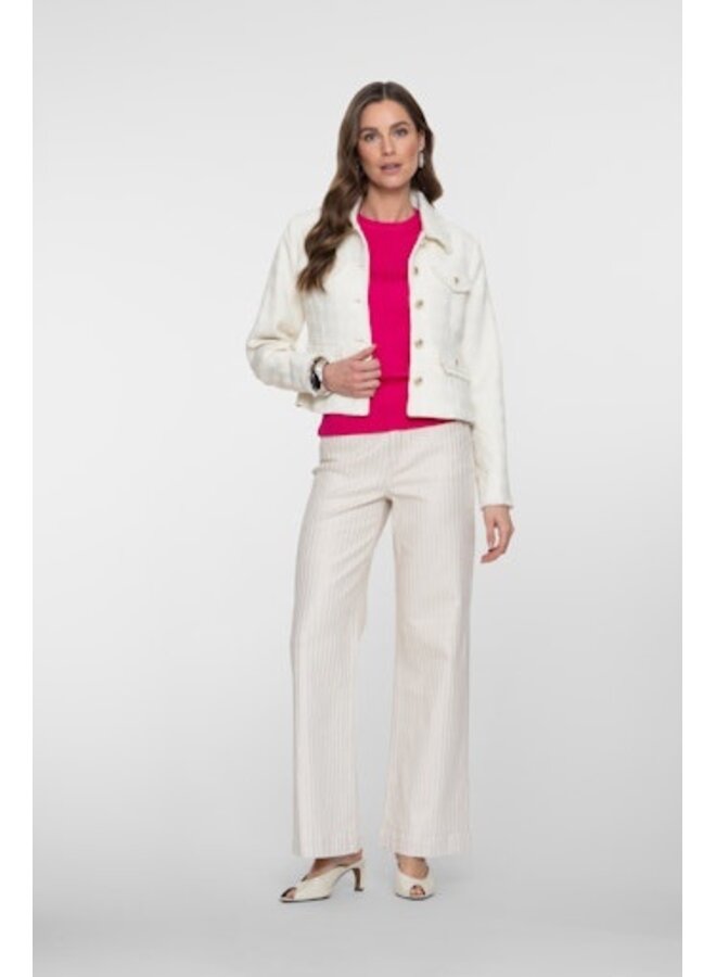 61003-10 718 Geisha Jeans silver stripe ecru/silver