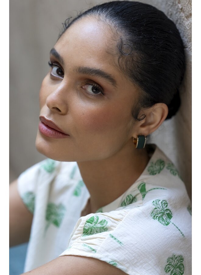 63291-20 010 Geisha top off-white/green