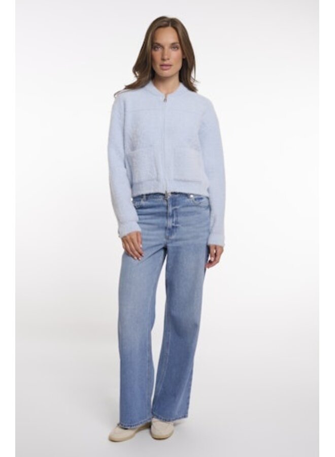 Bento.5002622 Rino&Pelle Short cardigan with zipper closure Light blue