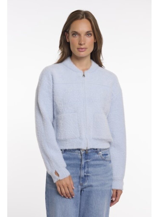 Bento.5002622 Rino&Pelle Short cardigan with zipper closure Light blue