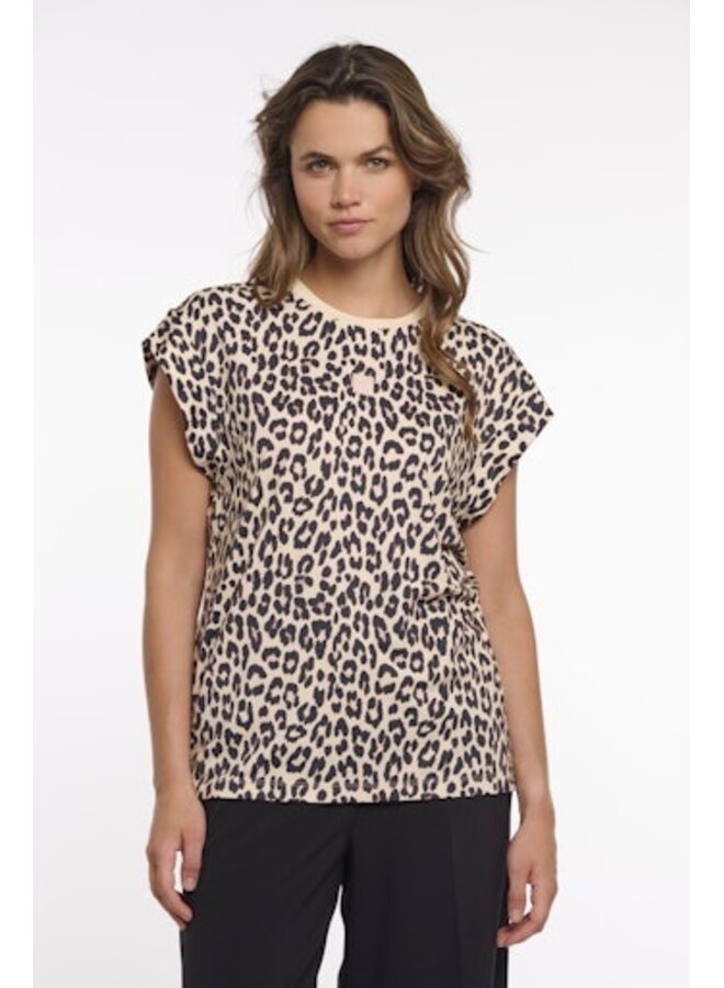 Ilana 7002622 Rino&Pelle Sleeveless top with crew neck Leopard