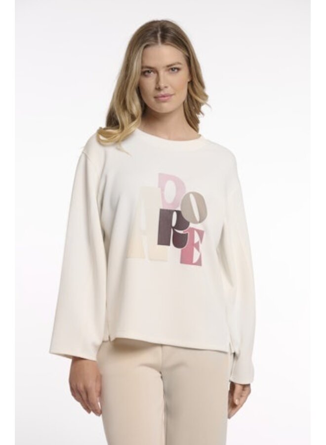 Xante.7002621 Rino & Pelle Pullover with print  Snow white