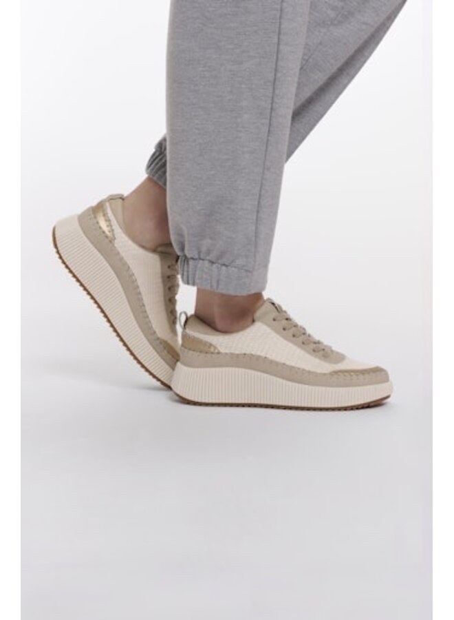 Veda.1002621 Rino & Pelle Mixed material sneaker Birch taupe