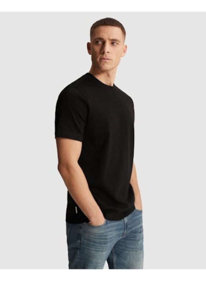 CTSS650001 999 Short sleeve r-neck regular fit interlock Black