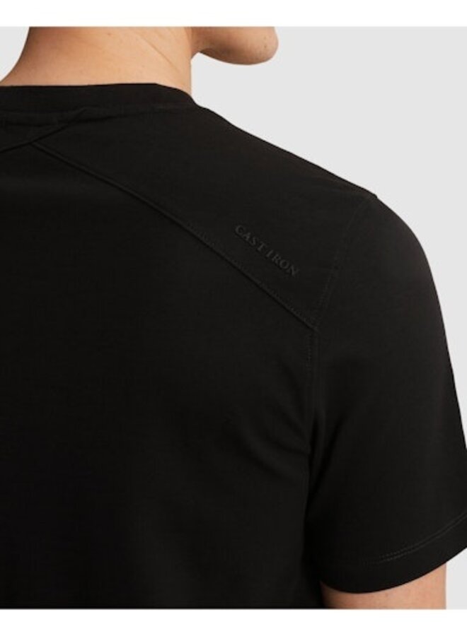 CTSS650001 999 Short sleeve r-neck regular fit interlock Black