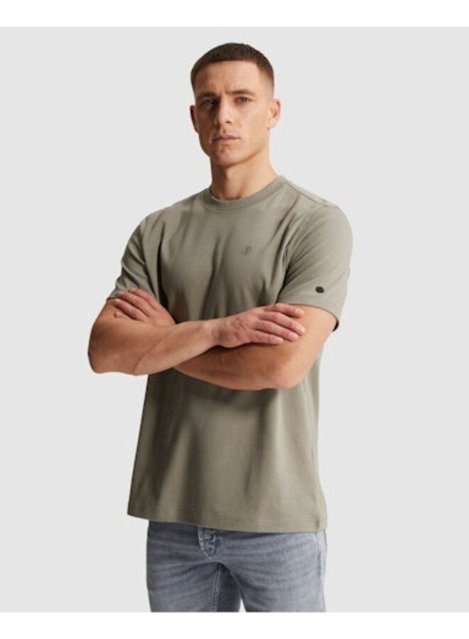 CTSS2602510 6478 Cast Iron Short sleeve r-neck regular fit interlock Dried Sage