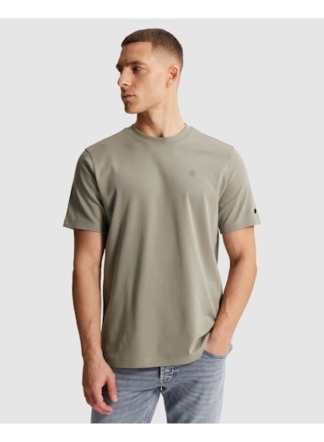 CTSS2602510 6478 Cast Iron Short sleeve r-neck regular fit interlock Dried Sage