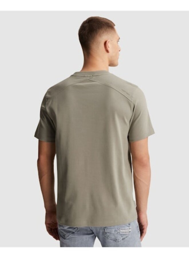 CTSS2602510 6478 Cast Iron Short sleeve r-neck regular fit interlock Dried Sage