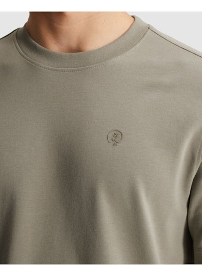 CTSS2602510 6478 Cast Iron Short sleeve r-neck regular fit interlock Dried Sage