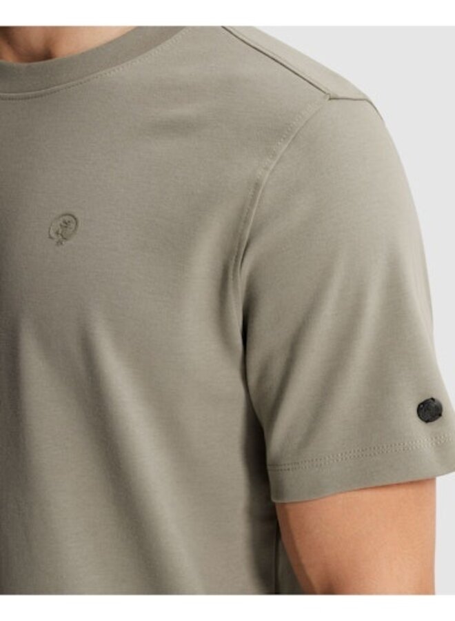 CTSS2602510 6478 Cast Iron Short sleeve r-neck regular fit interlock Dried Sage