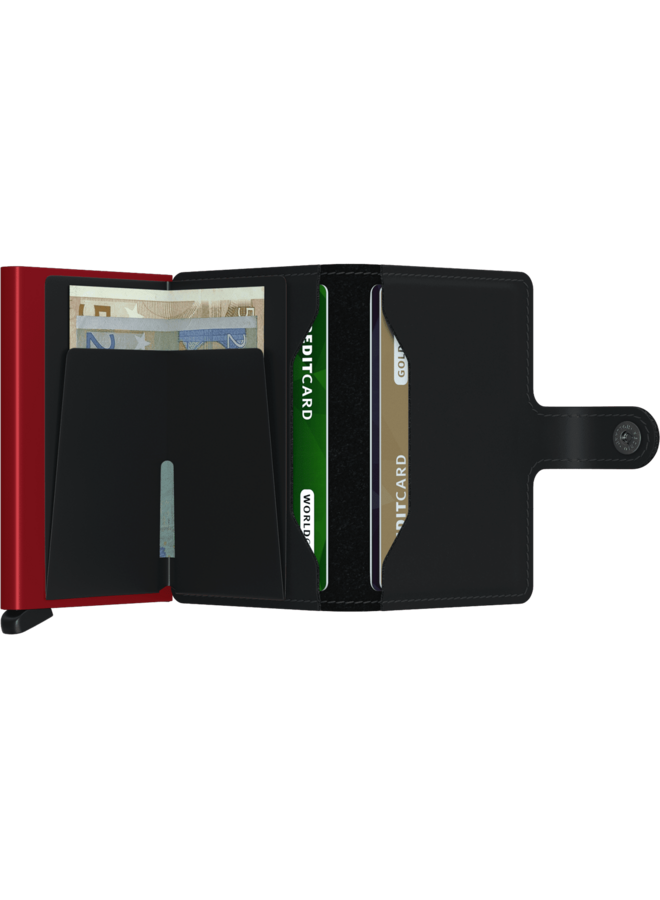 Secrid Miniwallet Matte Black and Red