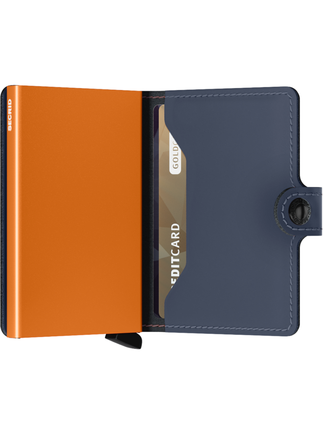 Secrid Miniwallet Matte Nightblue and Orange