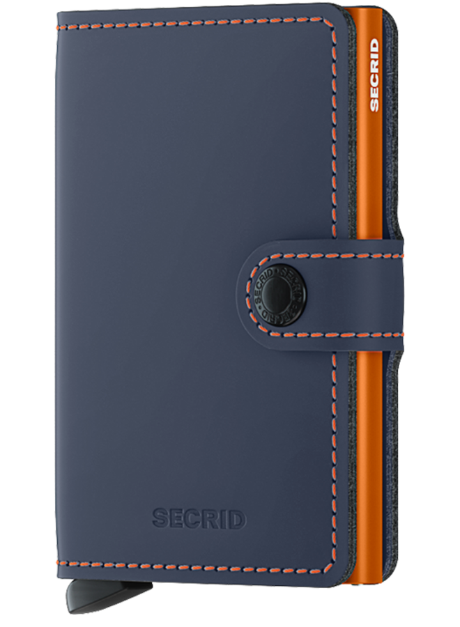 Secrid Miniwallet Matte Nightblue and Orange