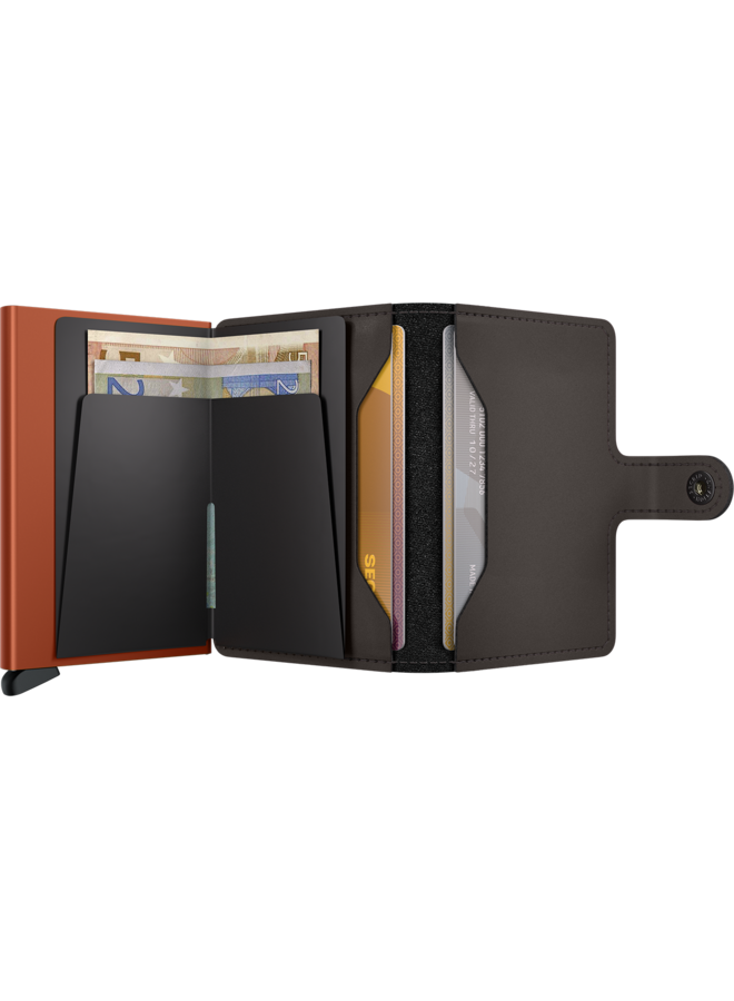 Secrid Miniwallet Matte Truffle and Orange