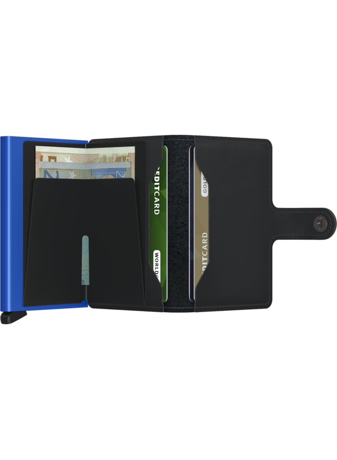 Secrid Miniwallet Matte Black and Blue