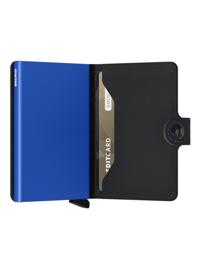 Secrid Miniwallet Matte Black and Blue
