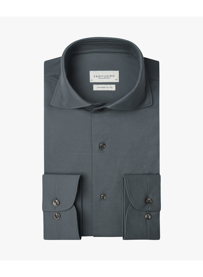 PPXH10032O Profuomo shirt x-cutaway sf denim blue