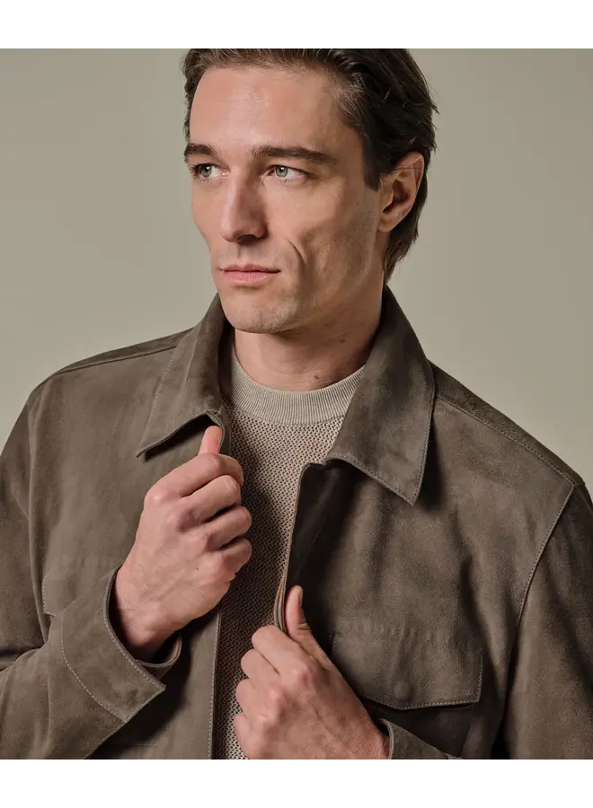 PPXU10011A Profuomo outerw jct suede light brown