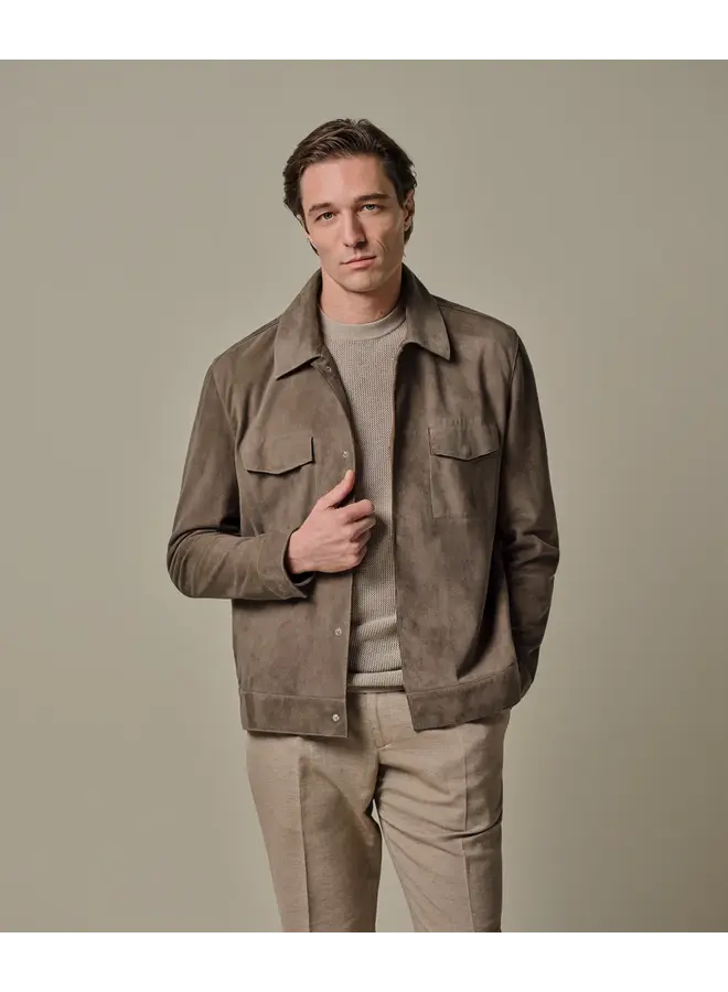 PPXU10011A Profuomo outerw jct suede light brown