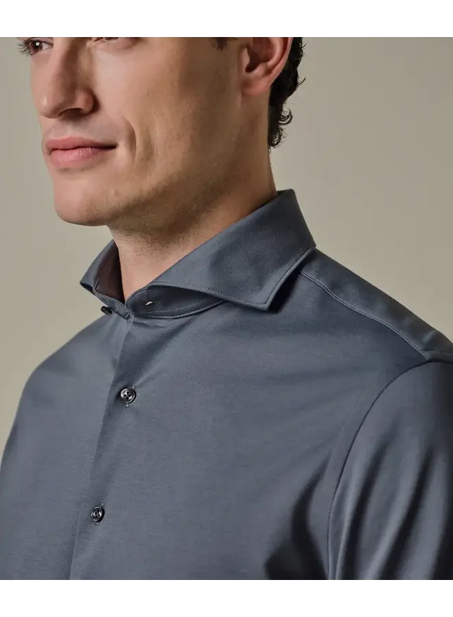 PPXH10032O Profuomo shirt x-cutaway sf denim blue