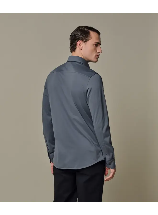 PPXH10032O Profuomo shirt x-cutaway sf denim blue