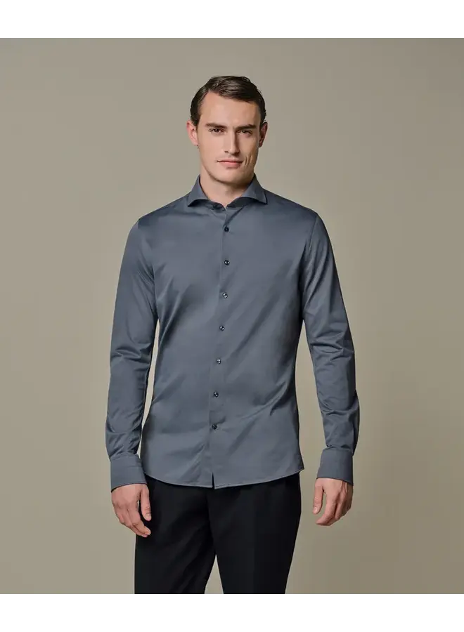 PPXH10032O Profuomo shirt x-cutaway sf denim blue