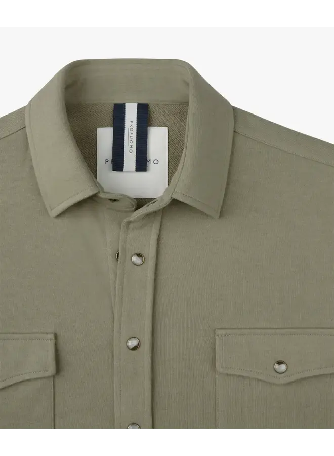 PPXF10001G Profuomo overshirt western mid green