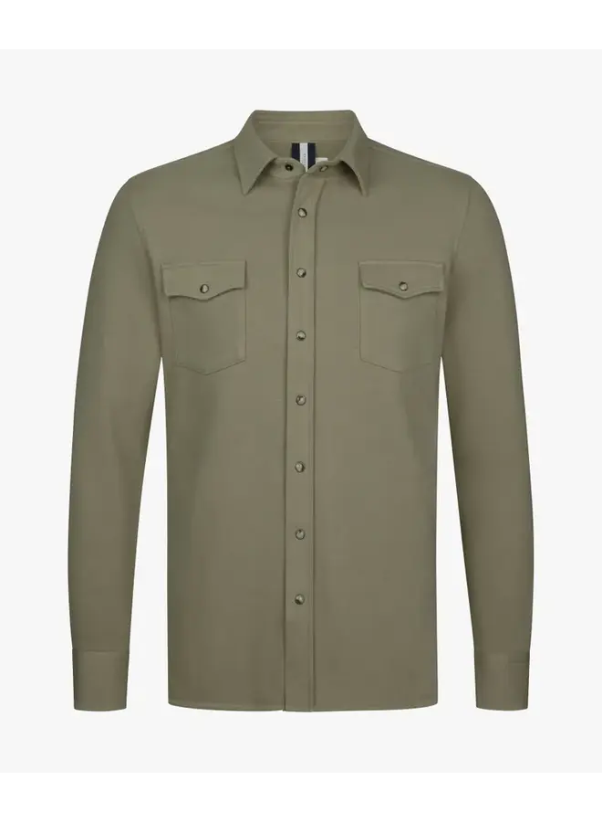 PPXF10001G Profuomo overshirt western mid green