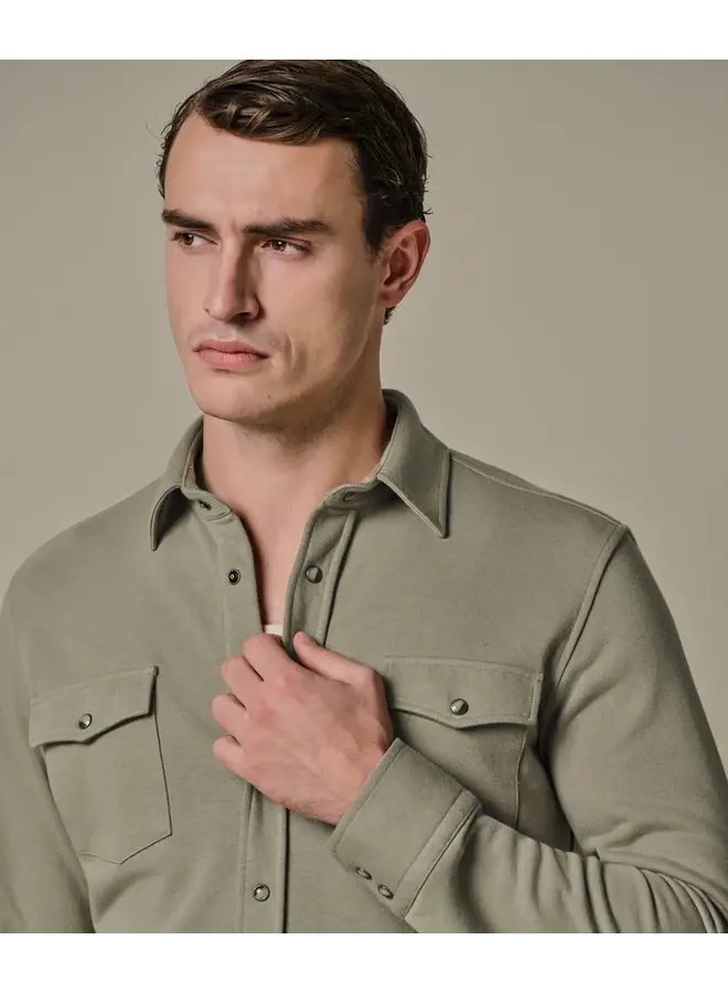 PPXF10001G Profuomo overshirt western mid green