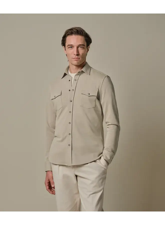 PPXF10001B Profuomo overshirt western beige
