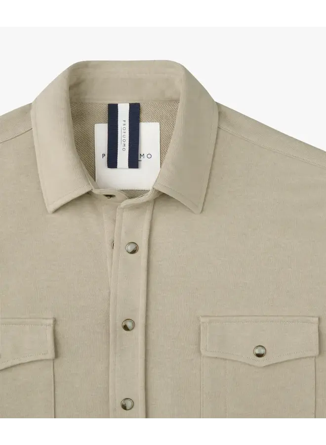 PPXF10001B Profuomo overshirt western beige