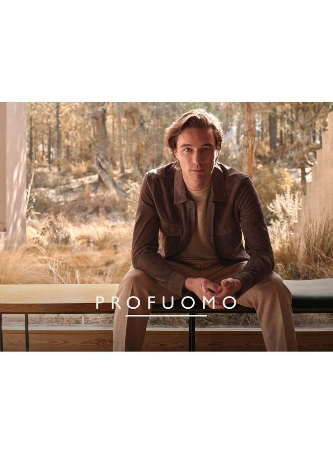 PPXU10011A Profuomo outerw jct suede light brown